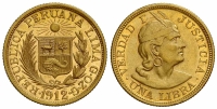Peru-Trade-Coinage-Libra-1912-Gold