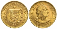 Peru-Trade-Coinage-Libra-1917-Gold