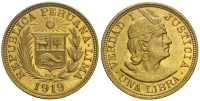 Peru-Trade-Coinage-Libra-1919-Gold
