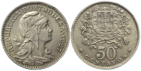 Portugal-Republic-Cent-1927-CuNi