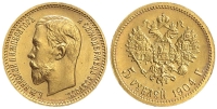 Russia-Nicholas-II-Roubles-1904-Gold