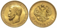 Russia-Nicholas-II-Roubles-1911-Gold