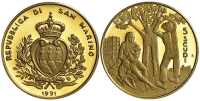 San-Marino-Republic-Scudi-1991-Gold