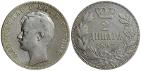 Serbia-Alexander-I-Dinara-1897-AR