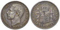 Spain-Alfonso-XII-Peseta-1882-AR