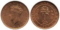 Sri-Lanka-Ceylon-George-VI-Cent-1937-AE