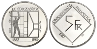 Switzerland-Commemorative-Coinage-Francs-1987-CuNi