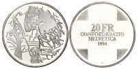 Switzerland-Commemorative-Coinage-Francs-1994-AR