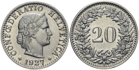 Switzerland-Confoederatio-Helvetica-Cent-1927-Ni