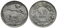 Switzerland-Confoederatio-Helvetica-Franc-1851-AR