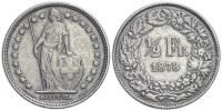 Switzerland-Confoederatio-Helvetica-Franc-1878-AR
