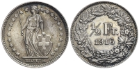 Switzerland-Confoederatio-Helvetica-Franc-1916-AR