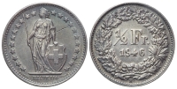 Switzerland-Confoederatio-Helvetica-Franc-1946-AR