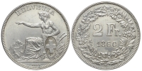 Switzerland-Confoederatio-Helvetica-Francs-1860-AR