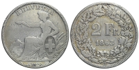 Switzerland-Confoederatio-Helvetica-Francs-1863-AR