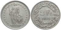 Switzerland-Confoederatio-Helvetica-Francs-1905-AR
