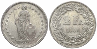 Switzerland-Confoederatio-Helvetica-Francs-1909-AR