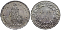 Switzerland-Confoederatio-Helvetica-Francs-1914-AR