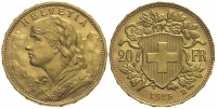 Switzerland-Confoederatio-Helvetica-Francs-1925-Gold