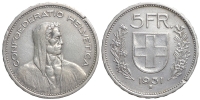 Switzerland-Confoederatio-Helvetica-Francs-1931-AR