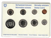 Switzerland-Confoederatio-Helvetica-Set-(8)-1976-CuNi