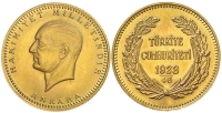Turkey-Bullion-Issues-Kurush-1923-Gold
