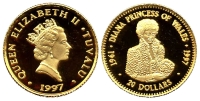 Tuvalu-Elizabeth-II-Dollars-1997-Gold