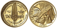 United-States-Commemoratives-Dollars-1987-Gold