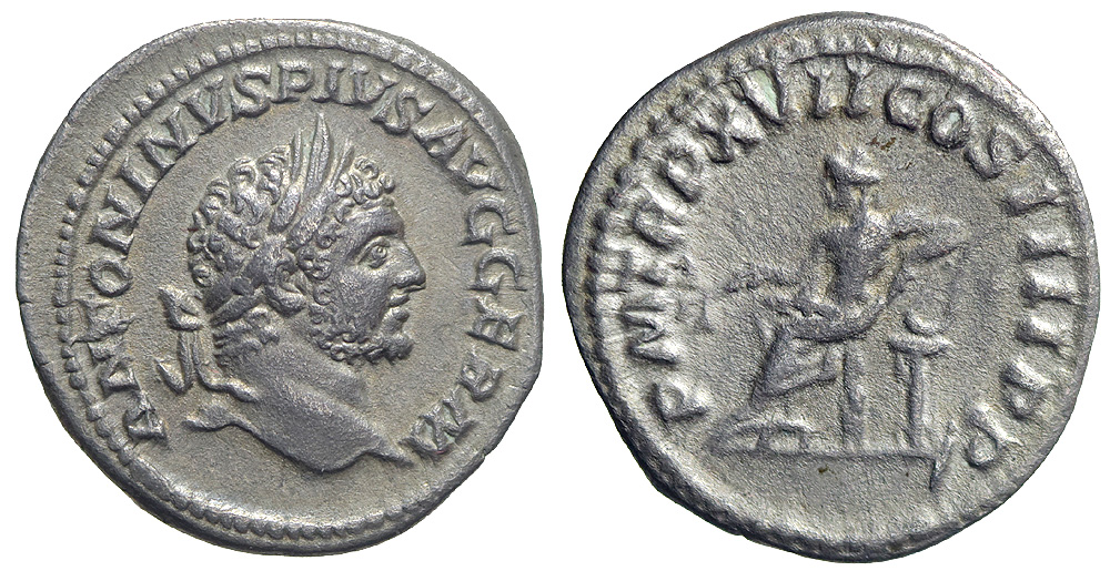 Ancient Rome Caracalla Denarius 
