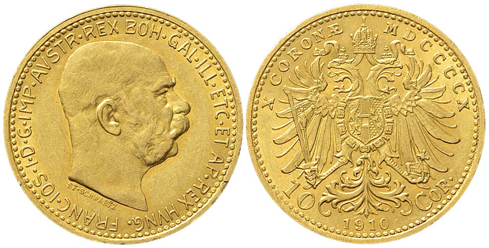 Austria Franz Joseph Corona 1910 Gold 