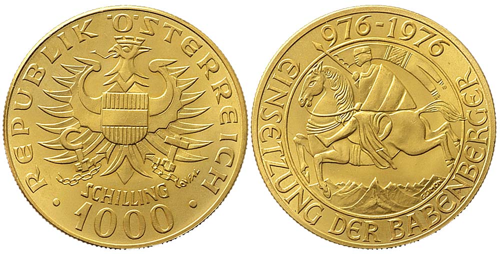Austria Republic Schilling 1976 Gold 