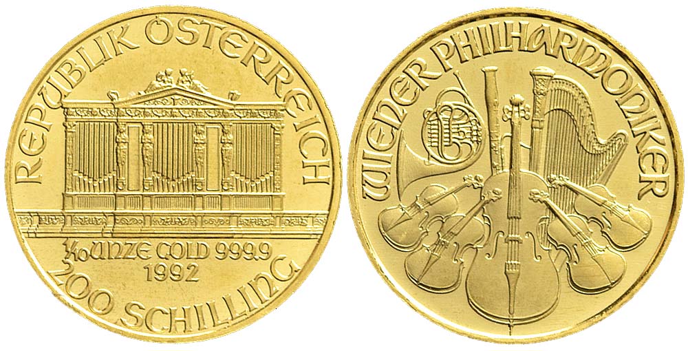 Austria Republic Schilling 1992 Gold 