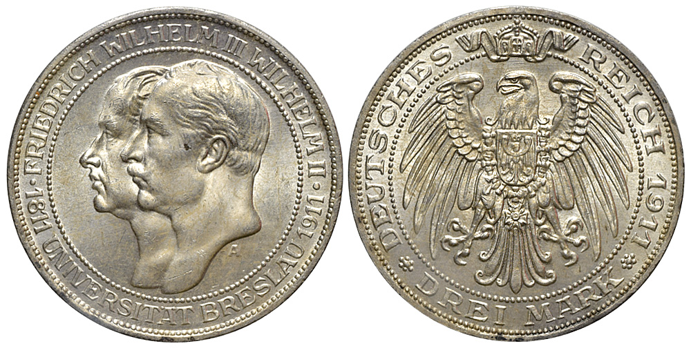 Germany Prussia Wilhelm Mark 1911 