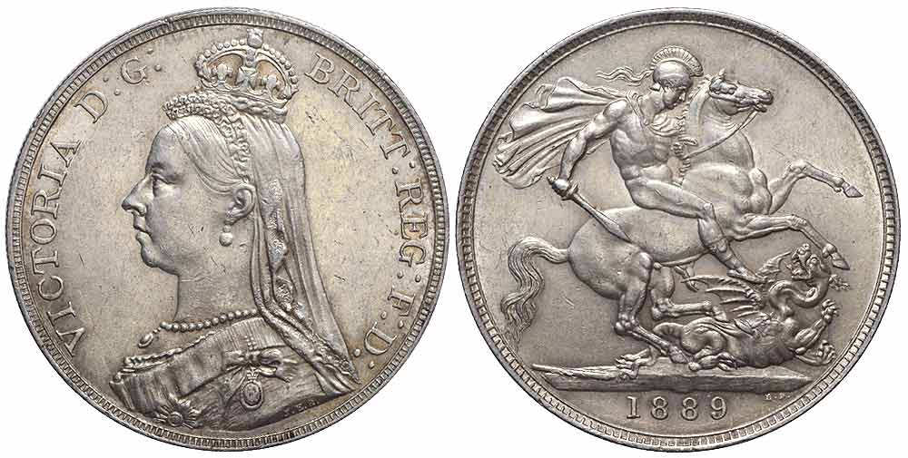 Great Britain Victoria Crown 1889 