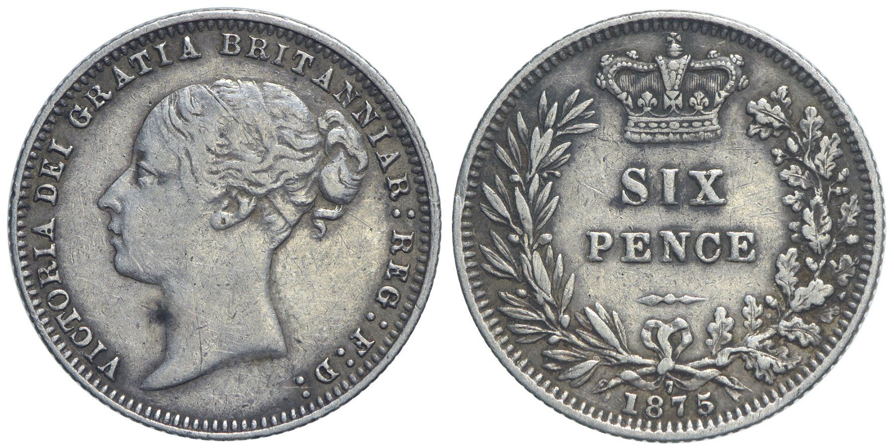 Great Britain Victoria Pence 1875 