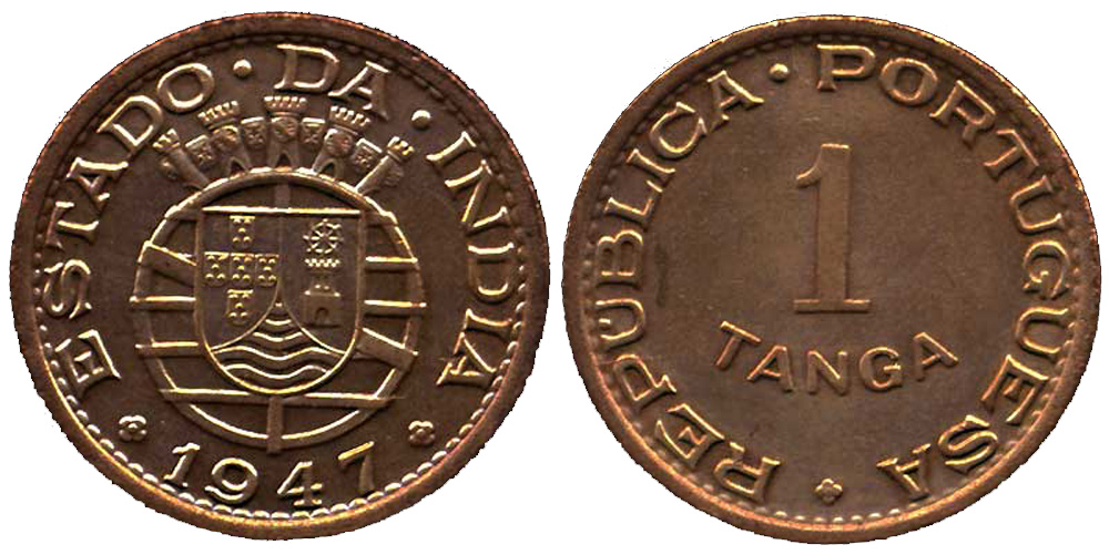 India Portuguese Republic Tanga 1947 