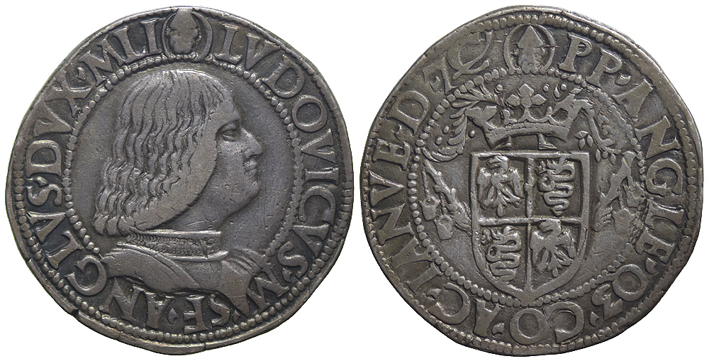 Italy Regional Mints Milano Ludovico Maria Sforza Testone 