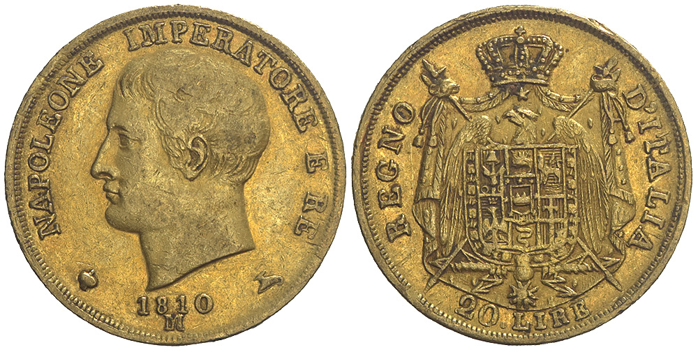 Italy Regional Mints Milano Napoleone Lire 1810 