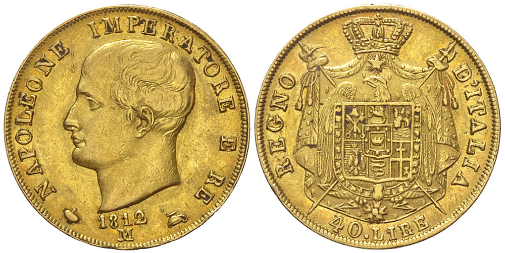 Italy Regional Mints Milano Napoleone Lire 1812 
