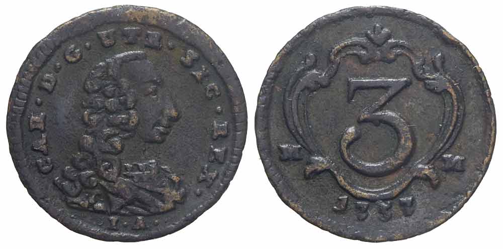 Italy Regional Mints Napoli Charles Tornese 1757 