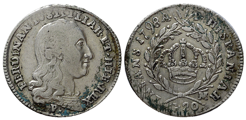 Italy Regional Mints Napoli Ferdinando Grana 1798 