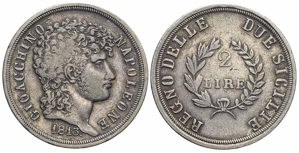 Italy Regional Mints Napoli Joachim Murat Lire 1813 