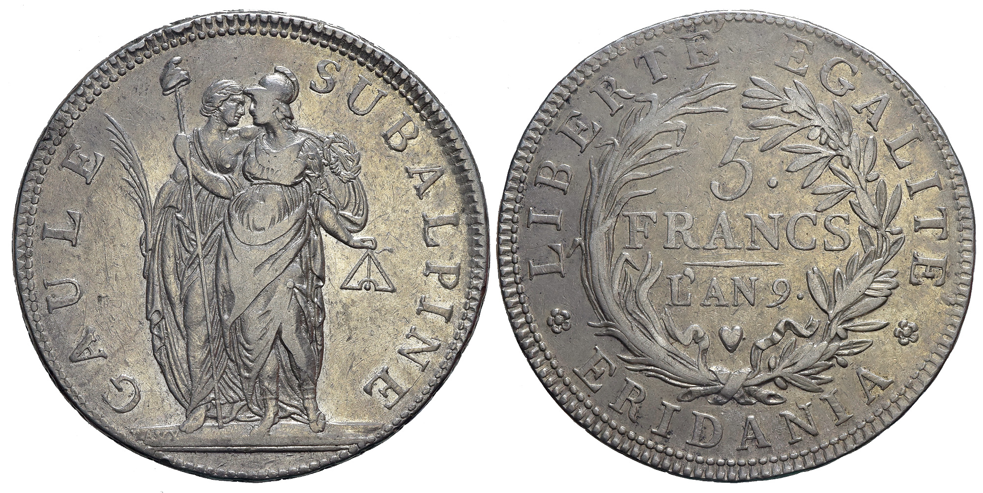 Italy Regional Mints Torino Piedmont Republic Francs 