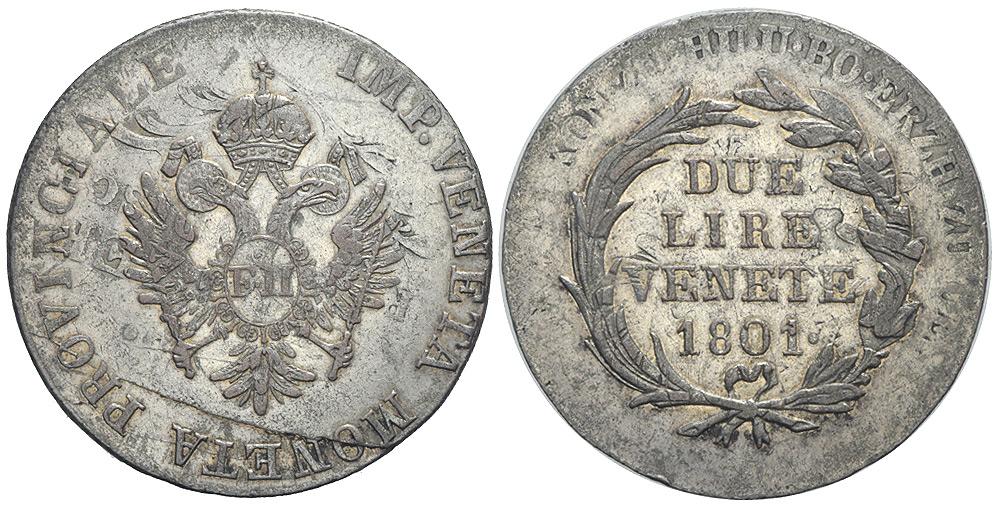 Italy Regional Mints Venezia Francesco Lire 1801 