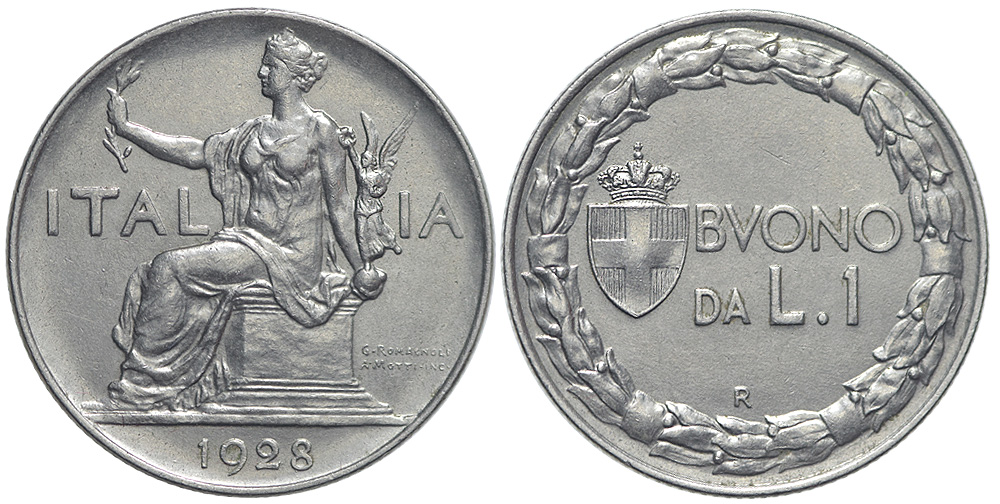 Italy Kingdom Vittorio Emanuele Lira 1928 