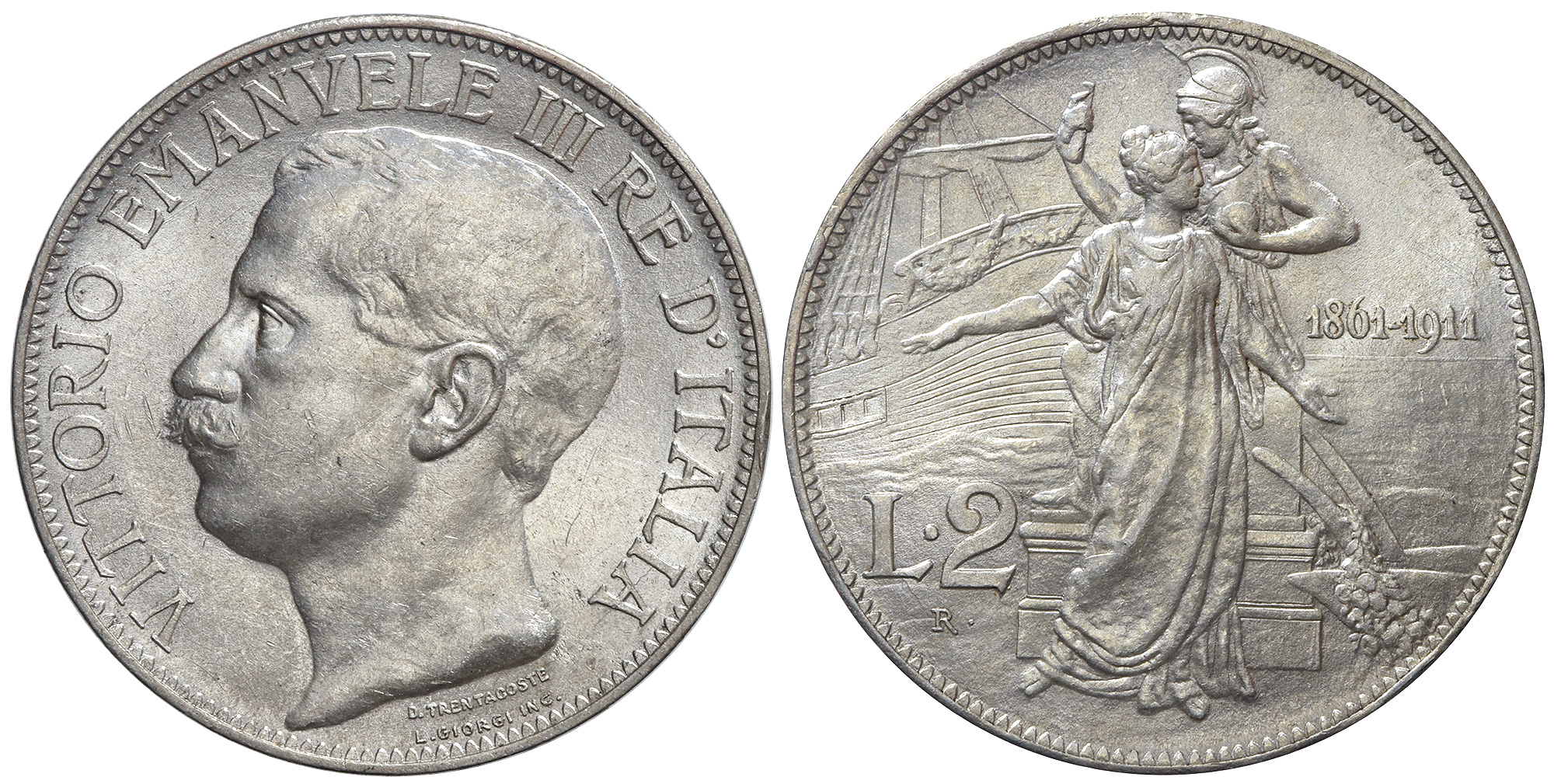 Italy Kingdom Vittorio Emanuele Lire 1911 