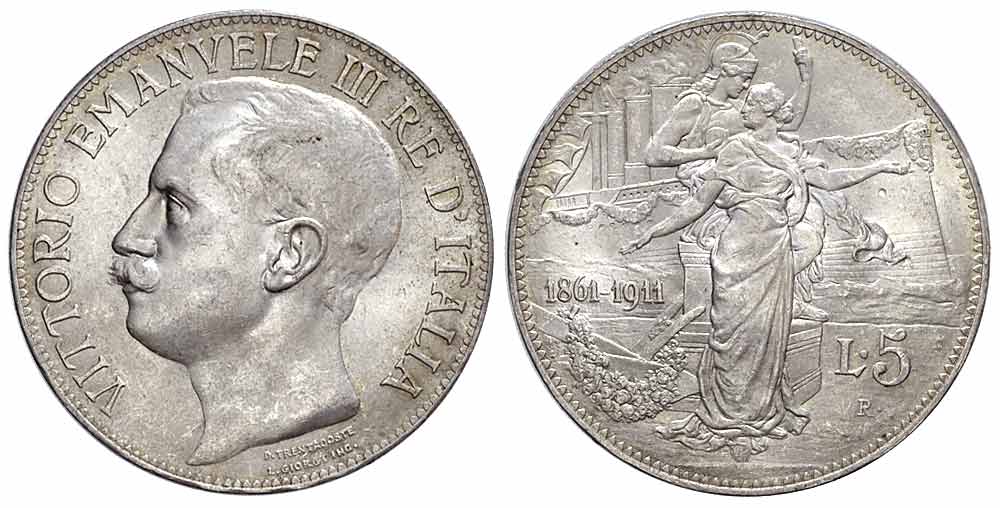 Italy Kingdom Vittorio Emanuele Lire 1911 