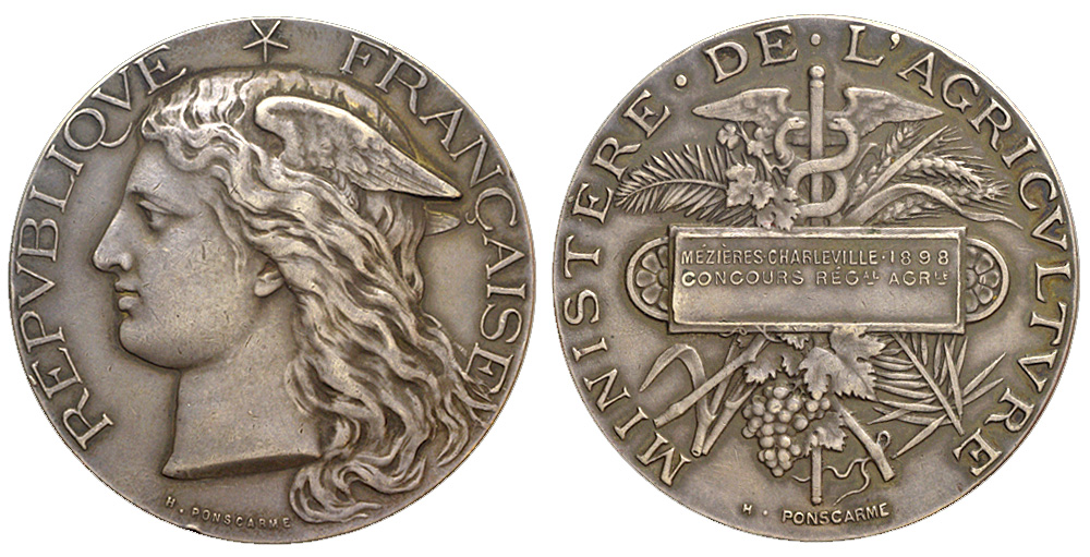 Medals France Republic Medal 1898 