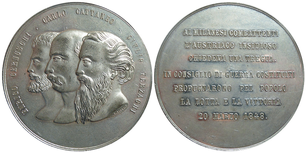 Medals Italy Milan Medal 1848 