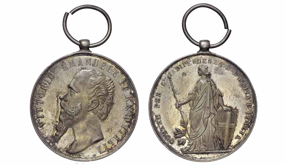 Medals Italy Vittorio Emanuele Medal 1865 